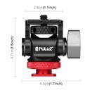 PULUZ Mini 180 Degree Swing Tripod Ball Head Cold Shoe Mount Adapter.