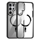 For Samsung Galaxy S24 Ultra 5G MagSafe Anti-fingerprint Highly Transparent PC Phone Case.