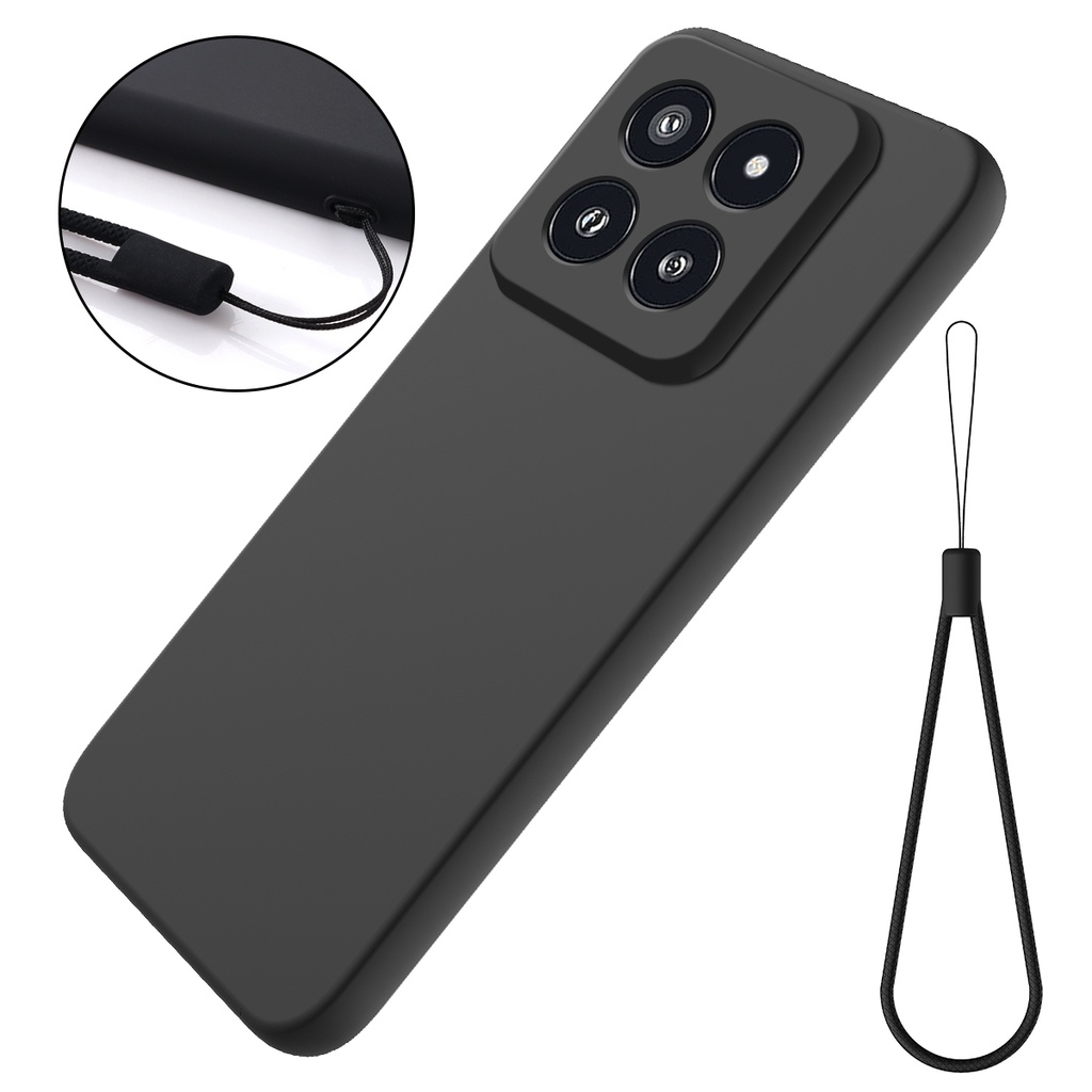 For Xiaomi 14 Pro Solid Color Liquid Silicone Dropproof Full Coverage Phone Case.
