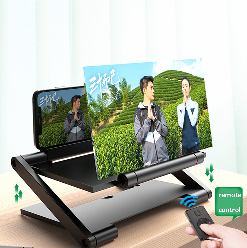 Folding Pull-Out Lifting Mobile Phone Screen High-Definition Amplifier Anti-Blue Light 3D Amplifier 12 inch.black