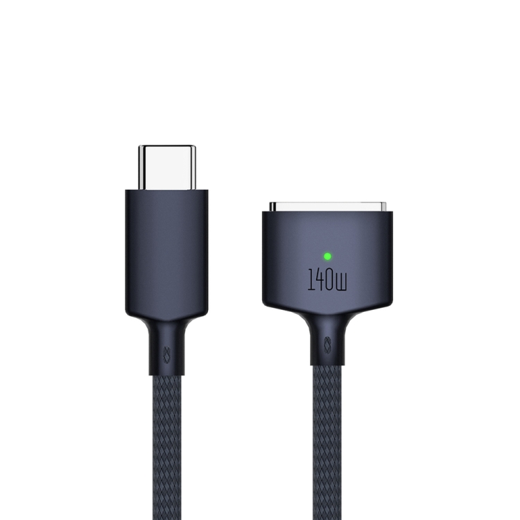 140W USB-C / Type-C to MagSafe 3 Nylon Braided Magnetic Charging Cable.