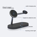 5 in 1 15W Multi-function Magnetic Wireless Charger for iPhone 12 Series & Apple Watchs & AirPods 1 / 2 / Pro, with LED Light .

