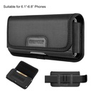 HAWEEL 6.1-6.8 inch Nylon Cloth Phone Belt Clip Horizontal Carrying Pouch with Card Slot .