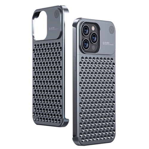 For iPhone 15 Pro Aromatherapy Aluminum Alloy Cooling Phone Case.