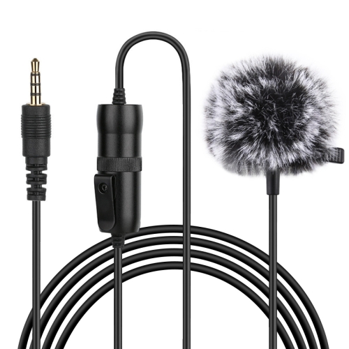PULUZ 3.5mm Jack Lavalier Omnidirectional Condenser Recording Video Microphone.