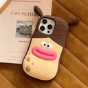 For iPhone 15 Pro 3D Fun Braid Girl Silicone Phone Case.