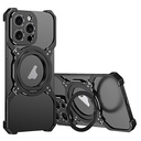 For iPhone 15 Pro Max Mechanical Arm Borderless MagSafe Holder Metal Phone Case.