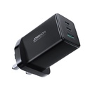 JOYROOM GaN Ultra 65W 2 Type-C + 1 USB Fast Charger with 1.2m Type-C Cable.