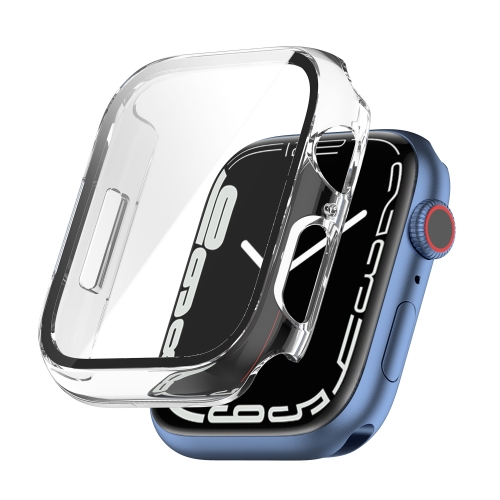 	Shockproof PC Protective Case with Tempered Glass Film For Apple Watch Series 9 / 8 / 7 45mm.