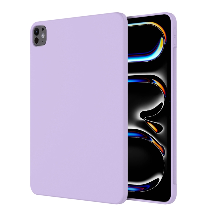 For iPad Pro 11 2024 Mutural Silicone Microfiber Tablet Case.