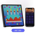 ID32 Advertising Desktop Dynamic Alarm Clock Pixel Screen Display IDM Art Cyberpunk Style Cartoon Screen.