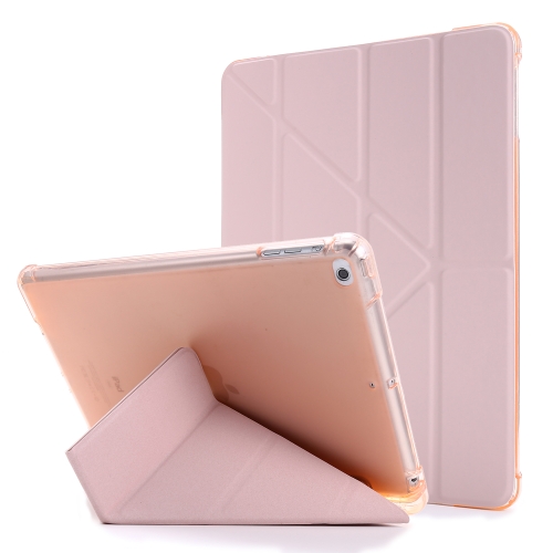 Multi-folding Shockproof TPU Protective Case for iPad 9.7 (2018) / 9.7 (2017) / air / air2, with Holder & Pen Slot.