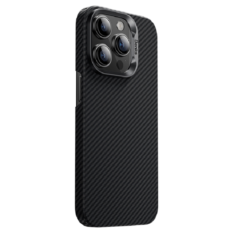 For iPhone 16 Pro Max Benks Classic Kevlar 600D Fiber MagSafe Phone Case.(Black)