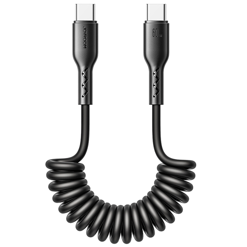 JOYROOM  60W USB-C / Type-C to USB-C / Type-C Coiled Fast Charging Data Cable.