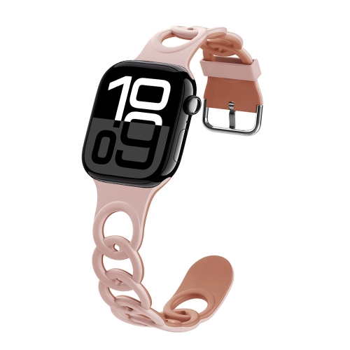 For Apple Watch Series 10 42mm Donut Hollow Silicone Watch Band.