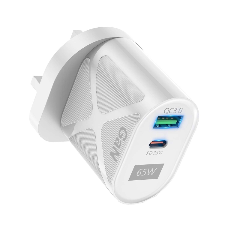 [65 w] 65W GAN PD + QC3.0 Fast Charger Phone Notebook Computer Universal Charging Head.