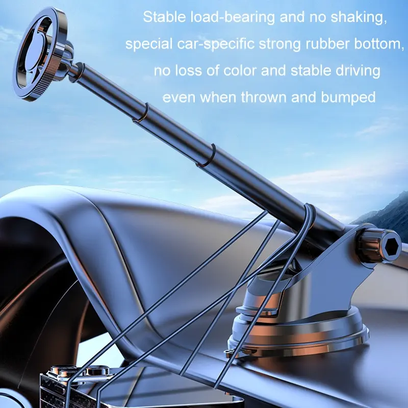 Car Magnetic Adjustable Suction Cup Retractable Mobile Phone Holder.