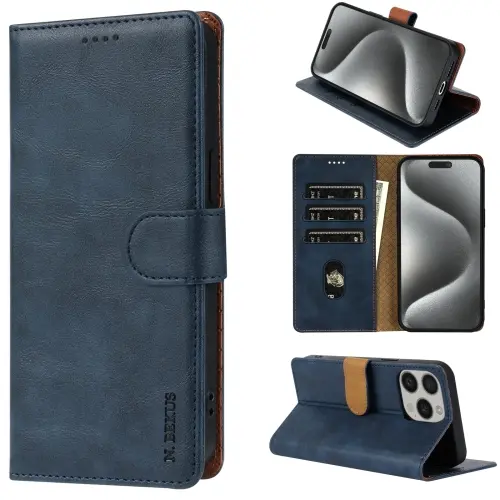 For iPhone 16 Pro max N.BEKUS CSJ-P1 Solid Color Leather Phone Case.
