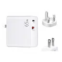 65W USB-C / Type-C + QC3. 0 USB Laptop Charging Adapter, UK Plug / US Plug.