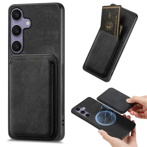 [s25 plus] For Samsung Galaxy S25+ 5G Retro Leather Card Bag Magnetic Phone Case.