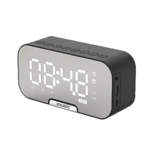 Q5 Outdoor Portable Card Bluetooth Speaker Small Clock Radio,black