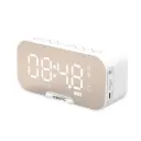 Q5 Outdoor Portable Card Bluetooth Speaker Small Clock Radio,white.