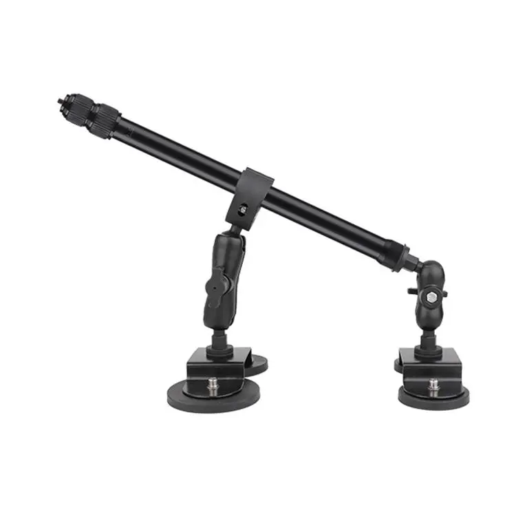Dual-Leg Magnetic Base Fixed Mount Holder with Selfie Stick Kit for GoPro and Other Action Cameras