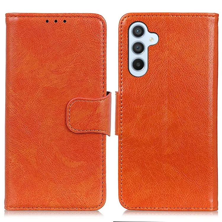 For Samsung Galaxy A15 Nappa Texture Leather Phone Case (Orange)