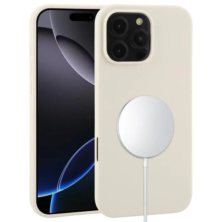 For iPhone 16 Pro Max Liquid Silicone Full Coverage MagSafe Phone Case
