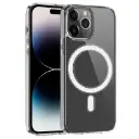 For iPhone 15 Pro Max MagSafe Clear Acrylic PC +TPU Phone Case(Transparent)