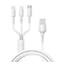 Yesido USB to 8 Pin + Micro USB + USB-C / Type-C Charging Cable