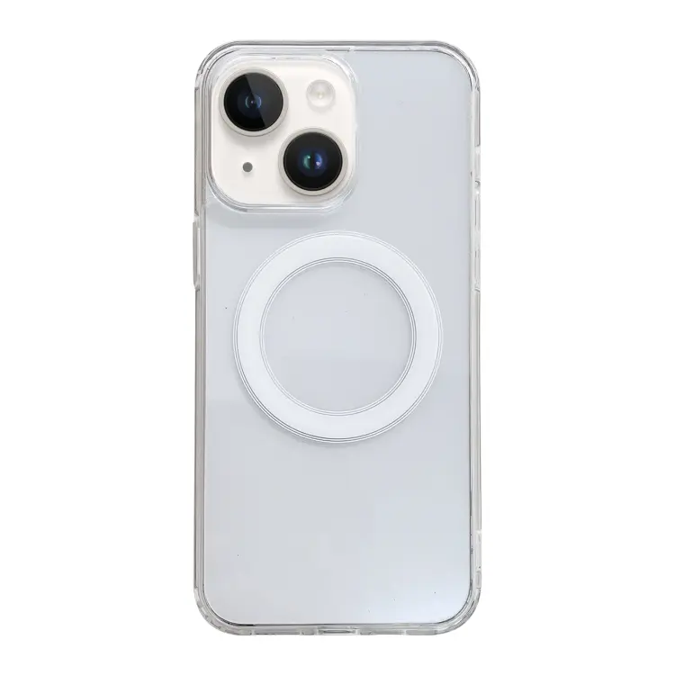 For iPhone 14 Clear Acrylic TPU MagSafe Phone Case(Transparent) 