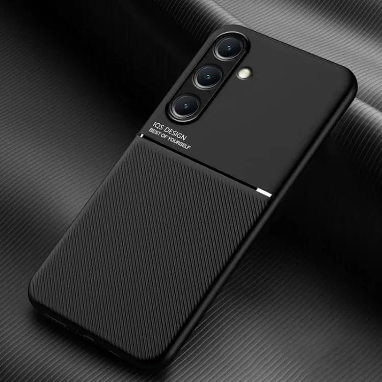 For Samsung Galaxy A56 5G Classic Tilt Strip Grain Magnetic PC Hybrid TPU Phone Case 