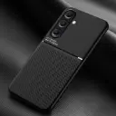 For Samsung Galaxy A56 5G Classic Tilt Strip Grain Magnetic PC Hybrid TPU Phone Case 