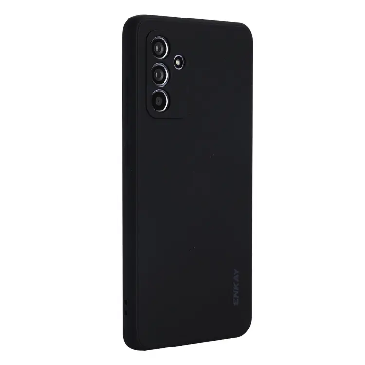For Samsung Galaxy A35 ENKAY Liquid Silicone Soft Shockproof Phone Case (Black)