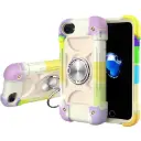 Shockproof Silicone + PC Protective Case with Dual-Ring Holder For iPhone 6/6s/7/8/SE 2022 / SE 2020
