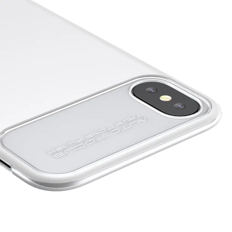 For iPhone X / XS Baseus Slim TPU + PC Protective Case Cover with Strap Hole (White)