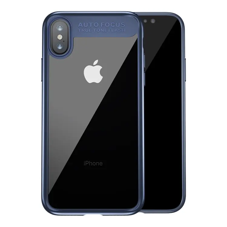 For iPhone X / XS Baseus Ultra-thin PC + TPU Protective Back Cover Hard Case (Blue)