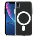 For iPhone XR Magsafe Case Simple Magnetic Ring All-inclusive Clear Crystal Acrylic PC +TPU Shockproof Case