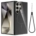 For Samsung Galaxy S22 Ultra 5G Glossy TPU Shockproof MagSafe Phone Case with Lanyard