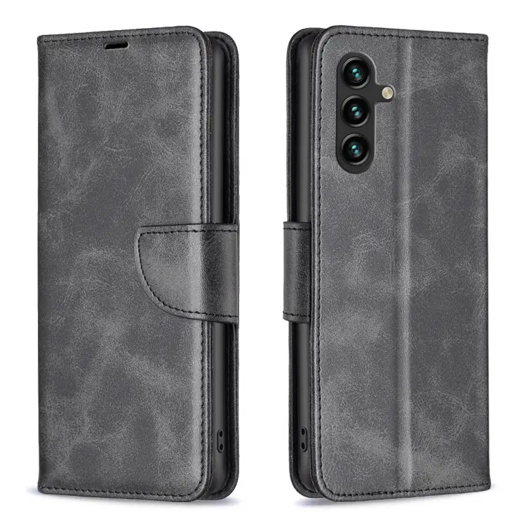 For Samsung Galaxy A56 5G Lambskin Texture Pure Color Flip Leather Phone Case