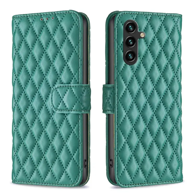 For Samsung Galaxy A56 5G Diamond Lattice Wallet Flip Leather Phone Case(Green)