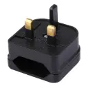 Portable EU Plug to UK Plug Adapter Power Socket Travel Converter with Fuse