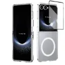 For Samsung Galaxy Z Flip7 5G lce Folding Series MagSafe Integrated Clear PC Phone Case