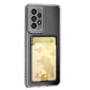 For Samsung Galaxy A52 5G / 4G / A52s 5G Card Bag Shockproof Transparent Phone Case