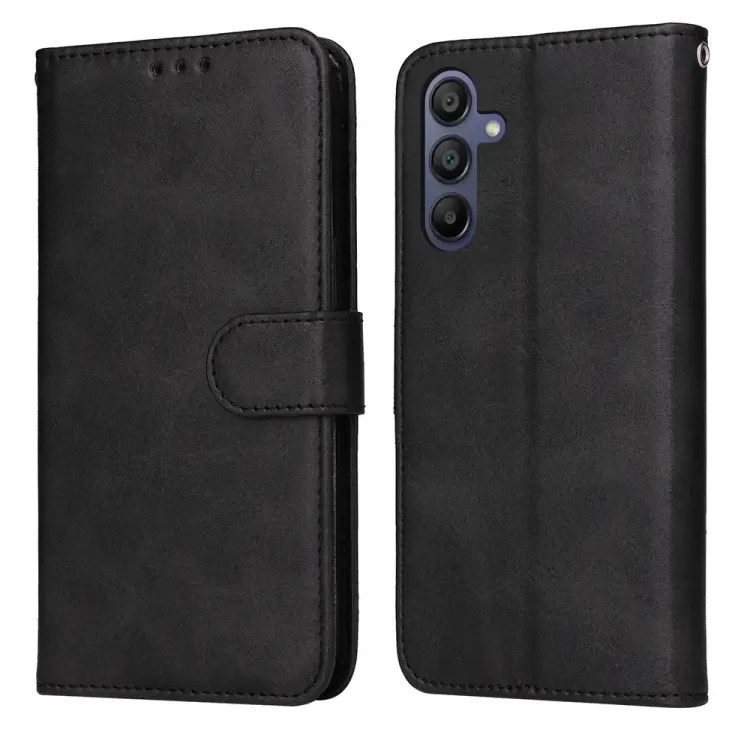 For Samsung Galaxy A17 / A26 / A16 5G Classic Calf Texture Flip Leather Phone Case (Black)