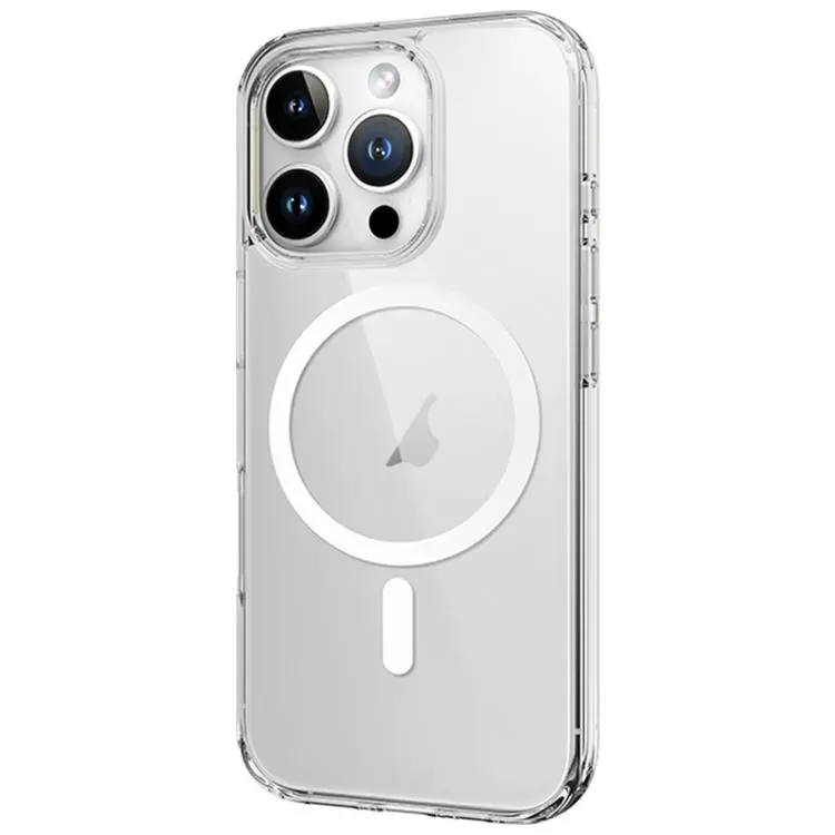 For iPhone 16 Pro ROCK JingDun Series Clear MagSafe PC Hybrid TPU Phone Case(Transparent)