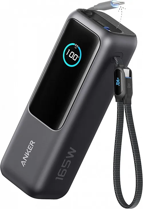 Anker Mobile Powerbank 25000 Prime 165W Built-In and Retractable Cables