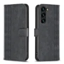 For Samsung Galaxy S24 5G Plaid Embossed Leather Phone Case