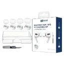 For AirPods Pro 2 / 1 XDcase 4 Pairs Silicone Earplugs with Pressure Relief Holes L / M / S / XS Size